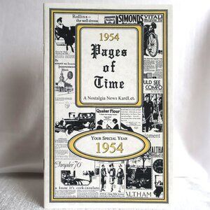 Pages of Time 1954 CELEBRATION KardLet: Birthdays, Anniversaries, Reunions